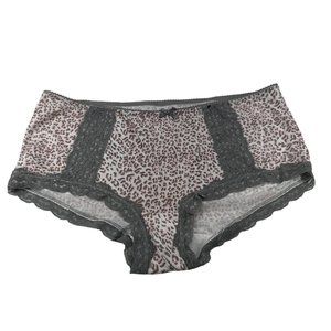 Unbranded Women's Size 7 Panty Brief Hipster Lace Leg Opening Animal Print NWOT